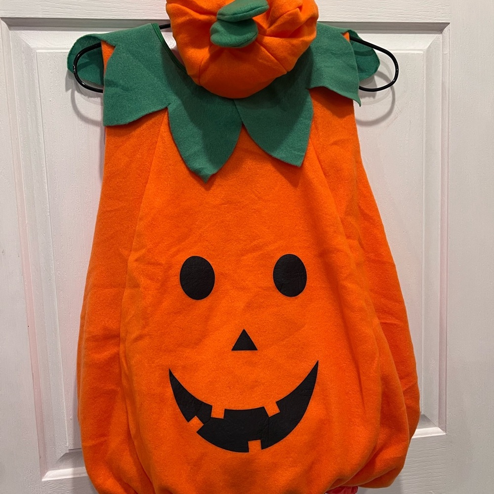 Kids Pumpkin Costume - Orange and Green
